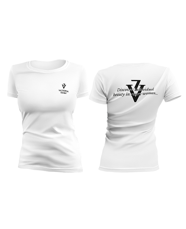 T-SHIRT biały VV L - VICTORIA VYNN